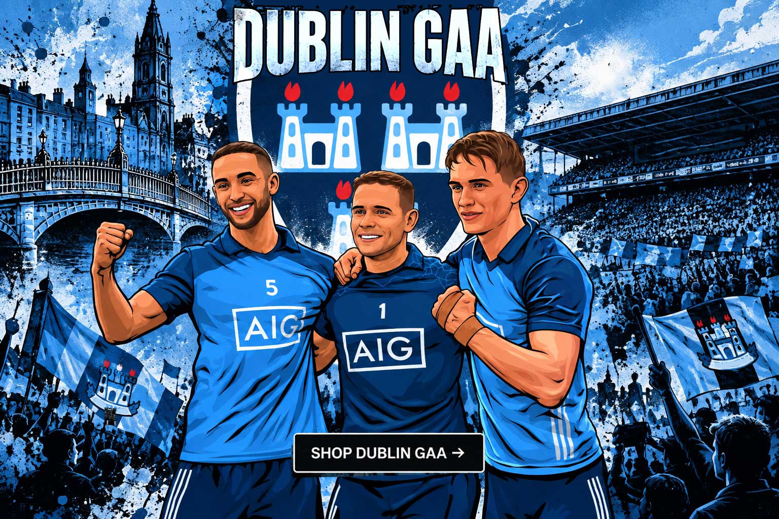 Dublin GAA t-shirts from Dublin Only